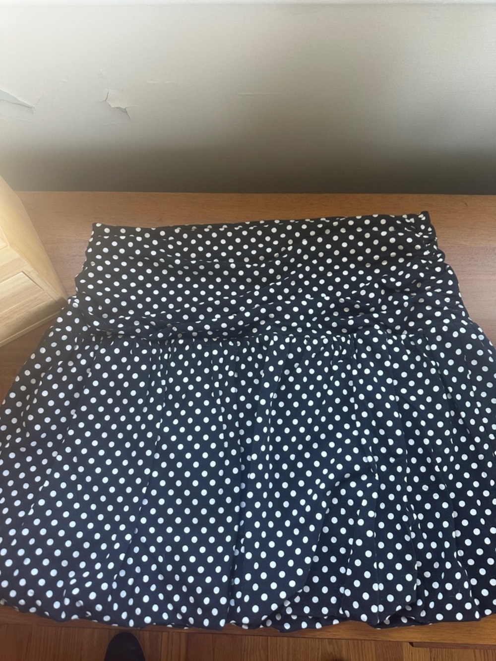 Black and White Polka Dot Mini Skirt